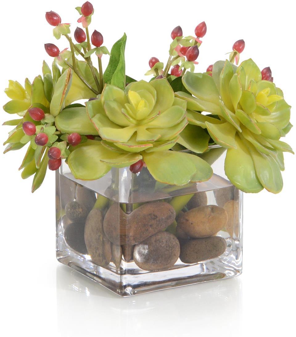 John Richard Decor Succulents & Hypericum
