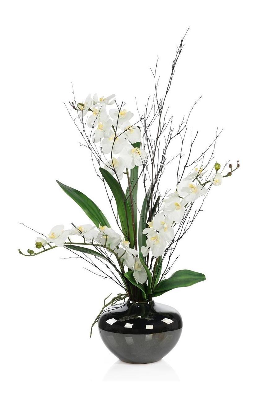 John Richard Decor Black Bamboo & Orchids