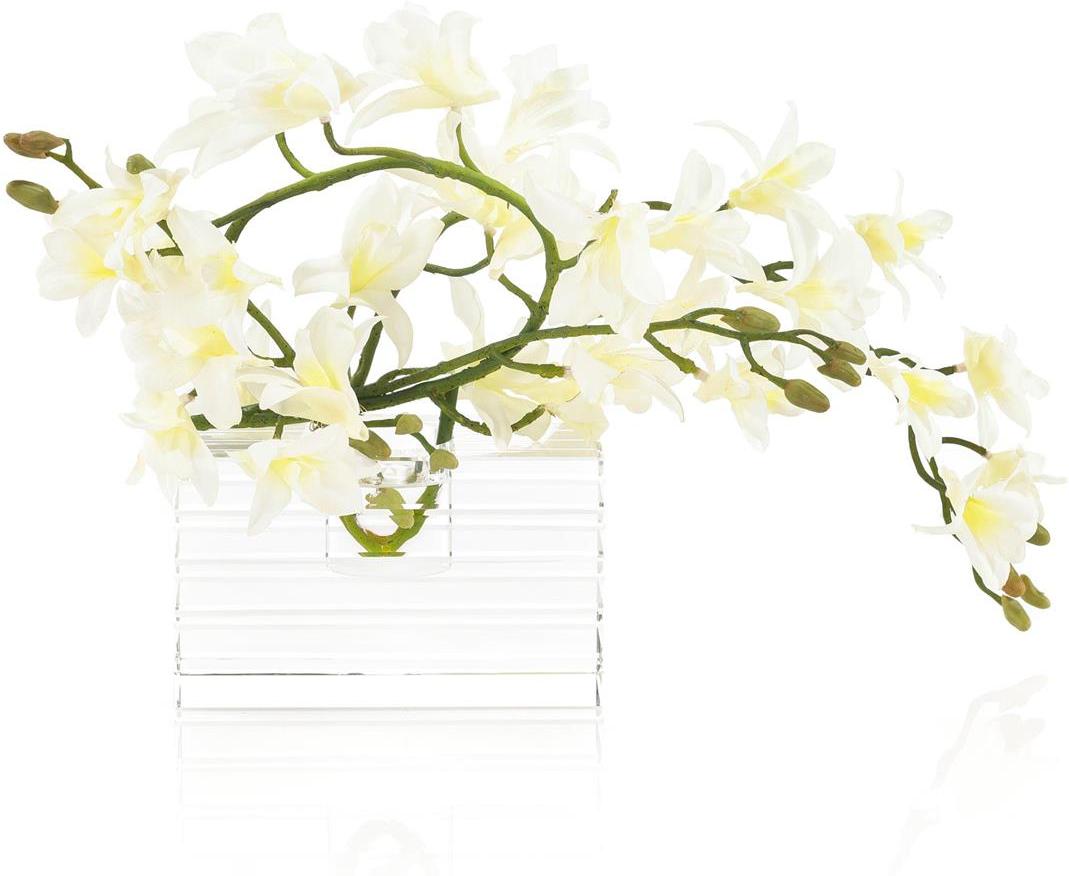 John Richard Decor Rock Crystal Orchids