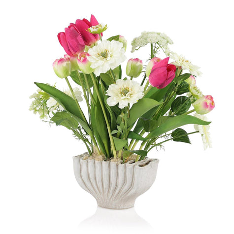 John Richard Zinnias and Tulips