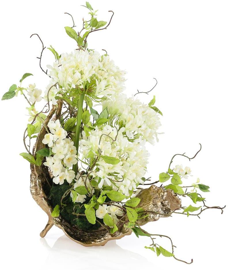 John Richard Decor White Agapanthus Leaf Sculpture