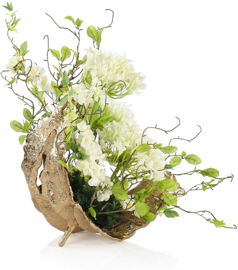 John Richard Decor White Agapanthus Leaf Sculpture