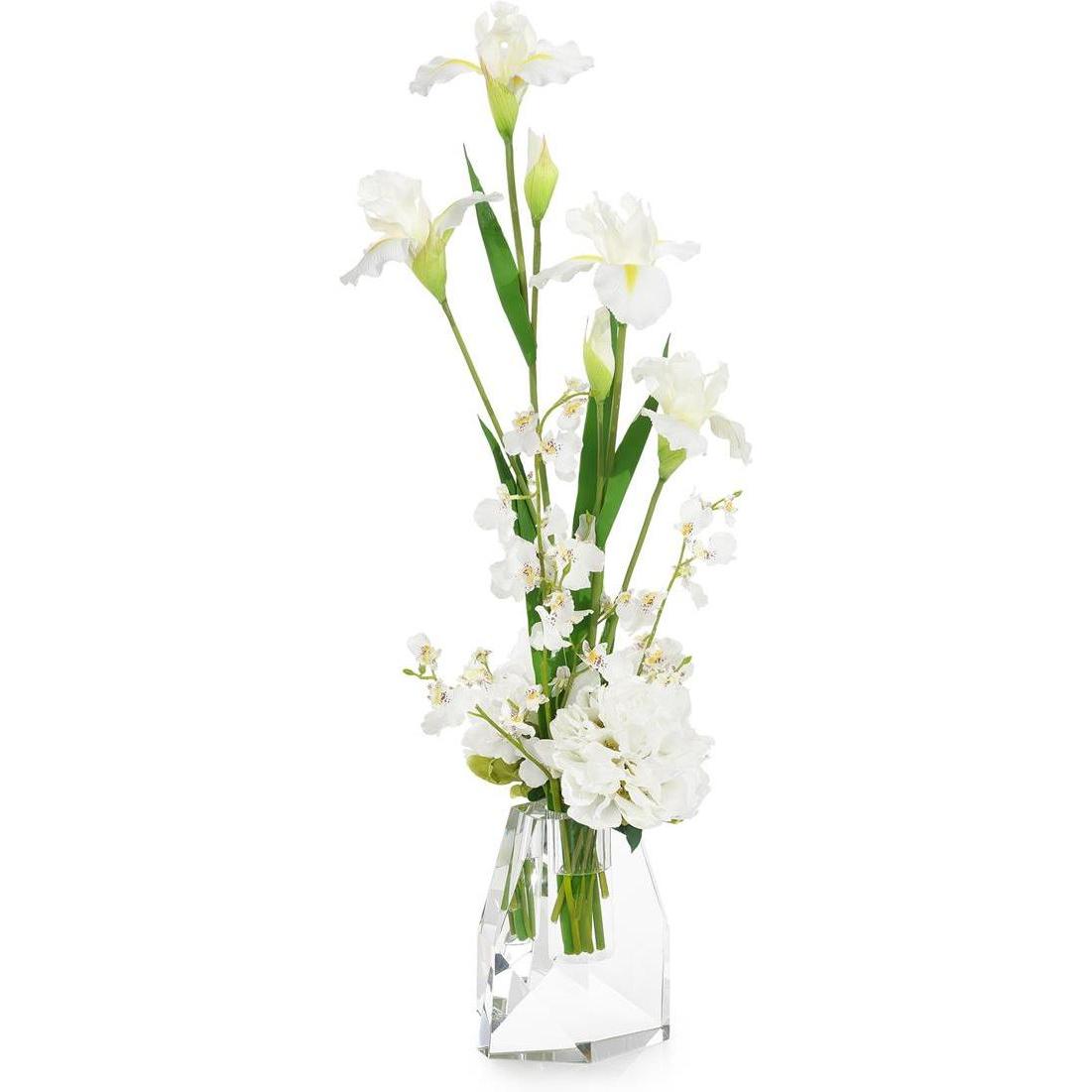 John Richard Decor White Iris and Peonies