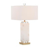 John Richard White Alabaster Column Table Lamp