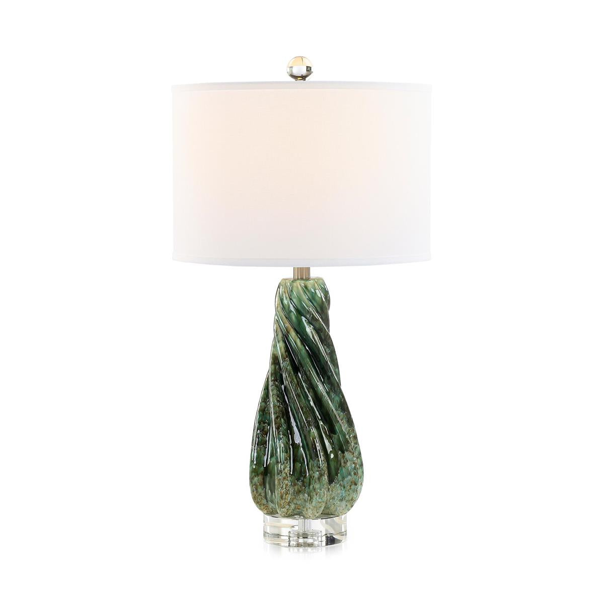 John Richard Emerald Spiral Table Lamp