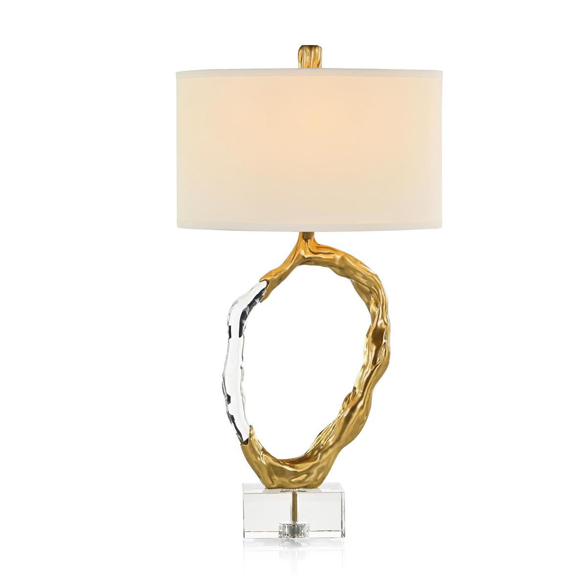 John Richard Metallic Ice Table Lamp, Brass