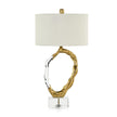 John Richard Metallic Ice Table Lamp, Brass