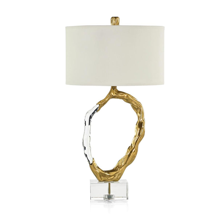 John Richard Metallic Ice Table Lamp, Brass