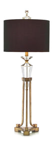 John Richard Faceted Crystal in Stand Buffet Lamp