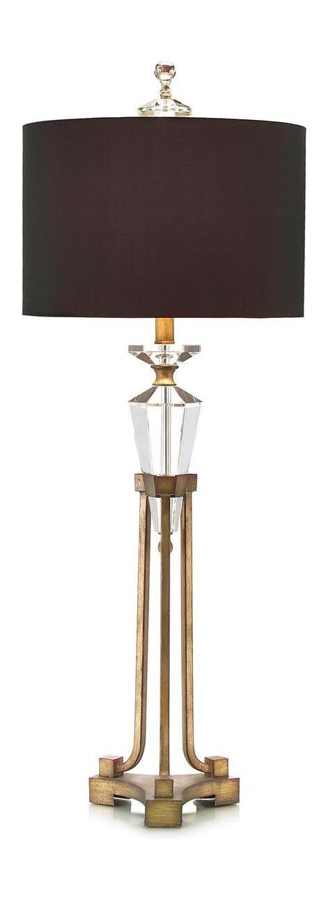 John Richard Faceted Crystal in Stand Buffet Lamp