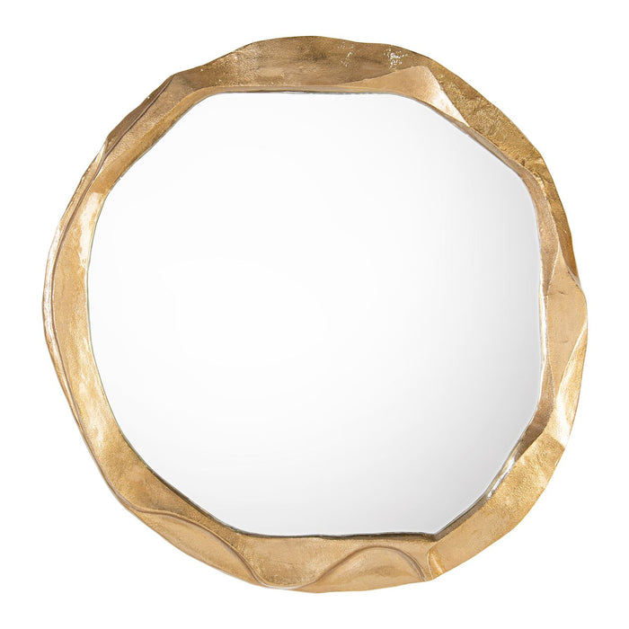 John Richard Round Ruga Mirror, Small Gold