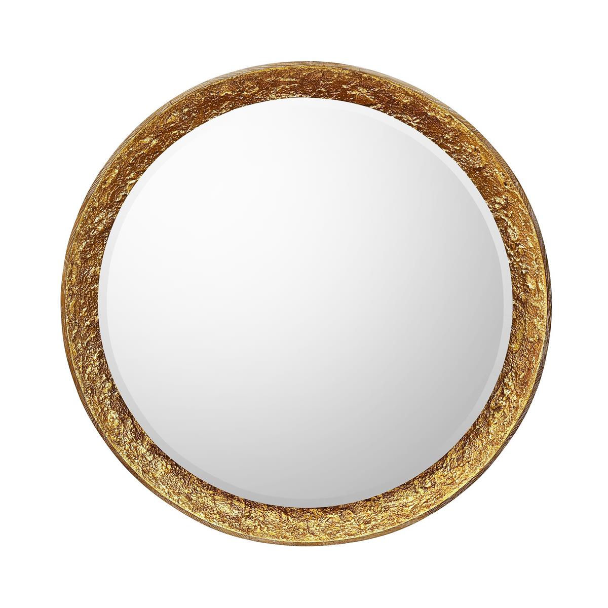 John Richard Gilded Oak Mirror, Round