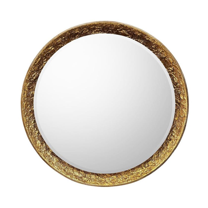 John Richard Gilded Oak Mirror, Round