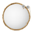 John Richard Hydrangea Mirror, Brass