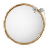 John Richard Hydrangea Mirror, Brass