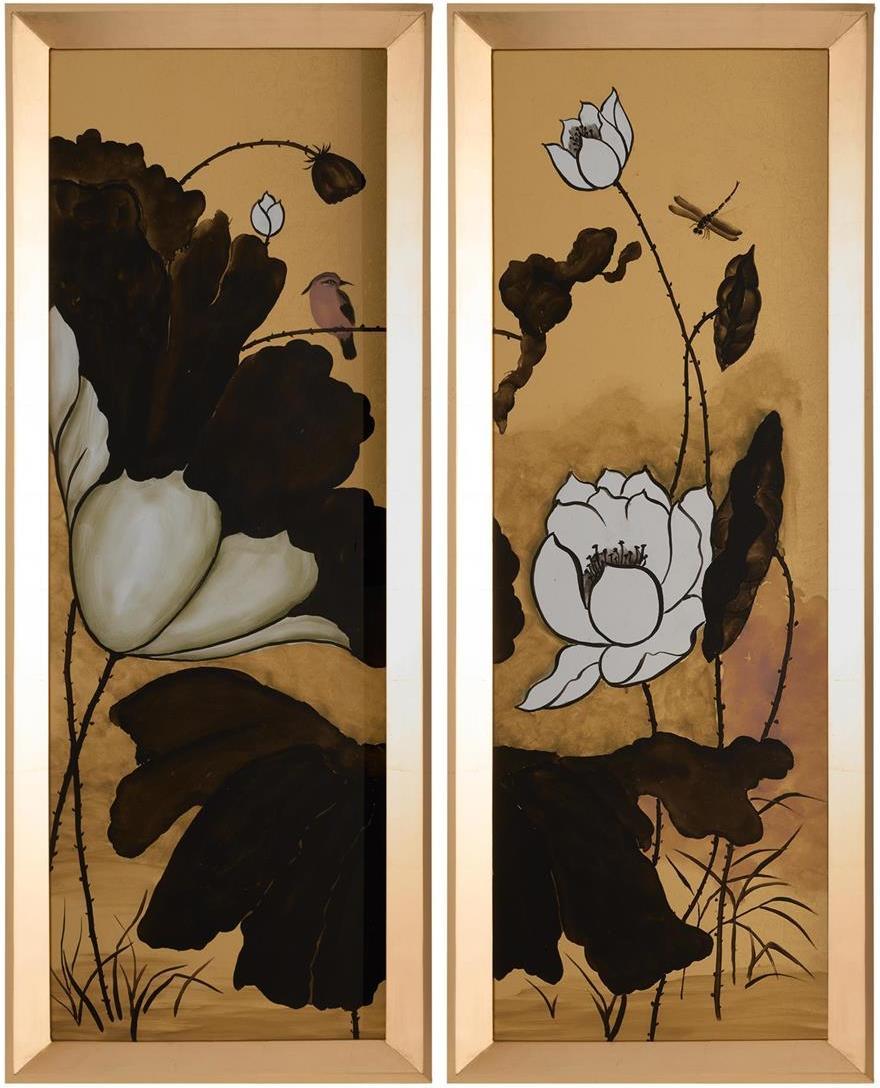 John Richard Decor Gilded Garden Panels Diptych