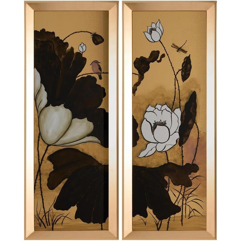 John Richard Decor Gilded Garden Panels Diptych