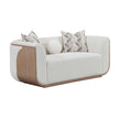 Michael Amini West Kensington Loveseat - Buff/Seal Salt Caramel