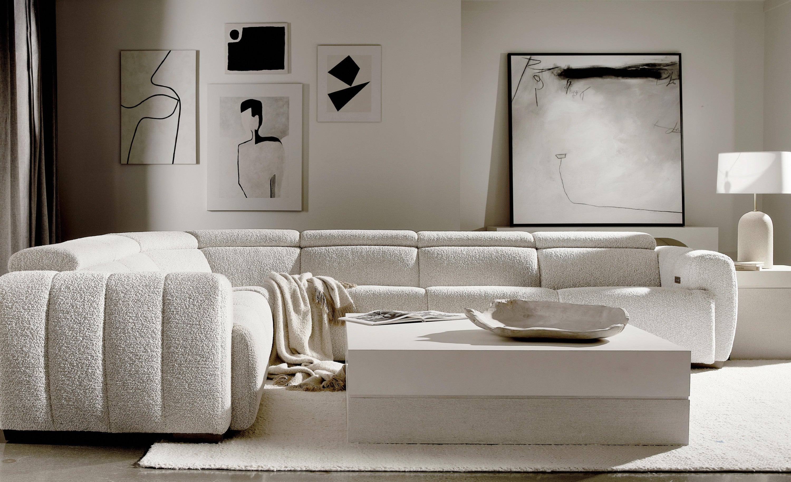 Bernhardt Aldo 4-PC Fabric Power Motion Sectional