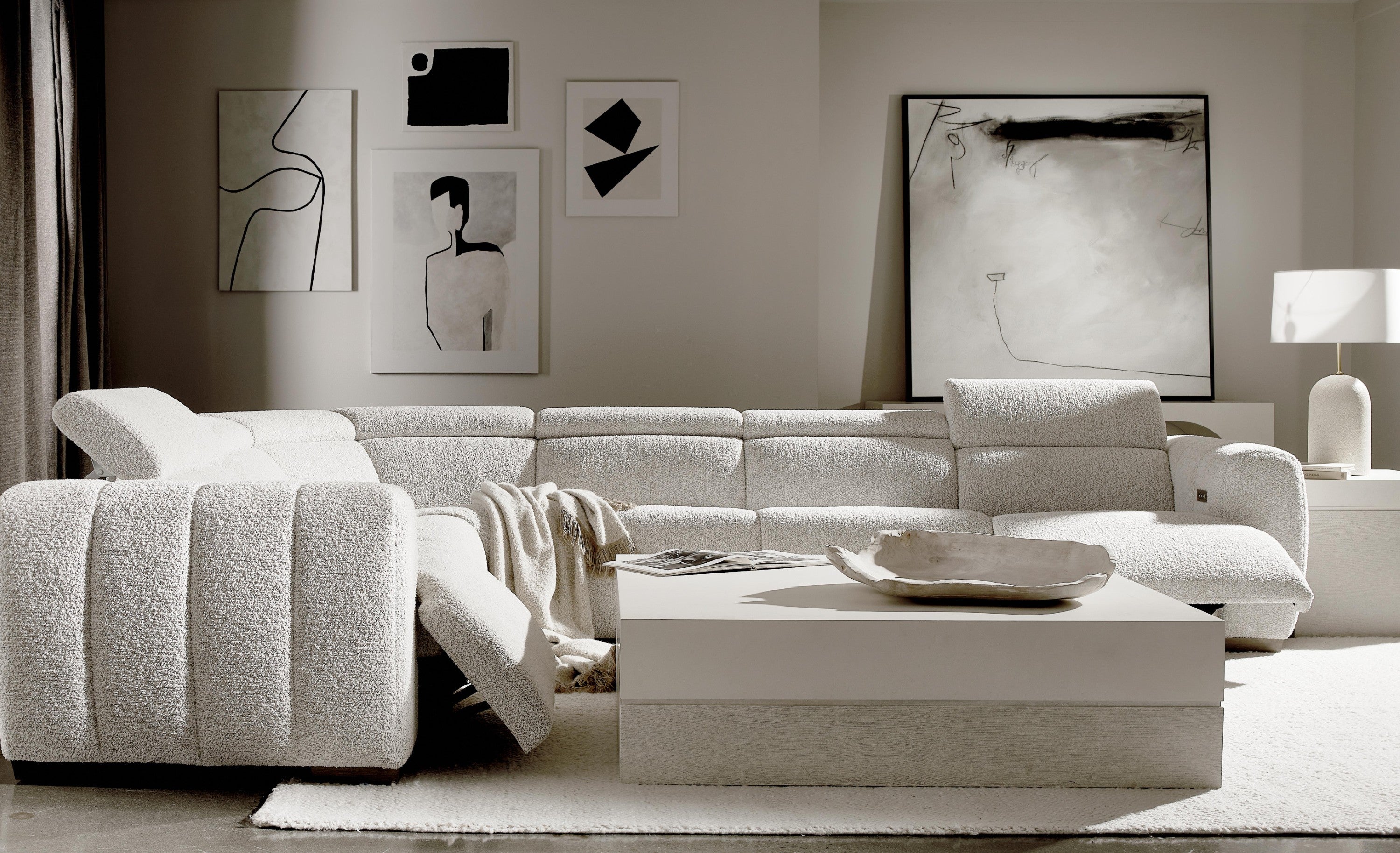 Bernhardt Aldo 4-PC Fabric Power Motion Sectional