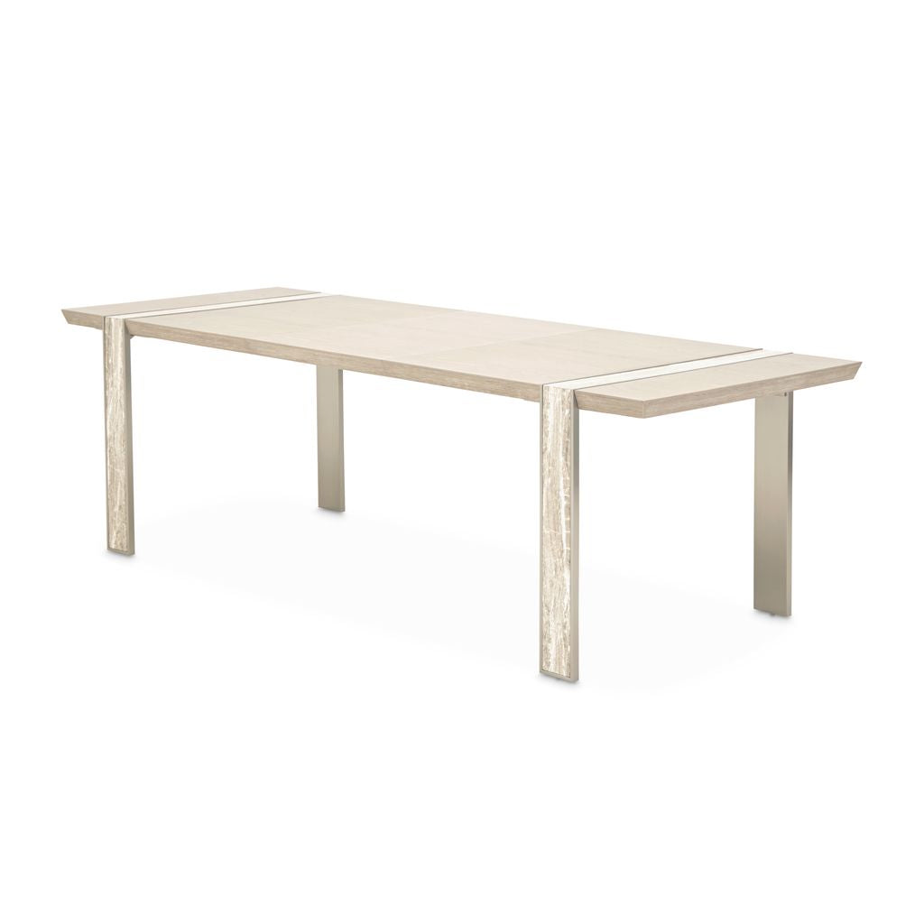 Michael Amini Lotus Bay Narrow Rectangular Dining Table - Sand