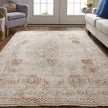 Feizy Kaia 39GKF Transitional Distressed in Tan/Ivory/Orange