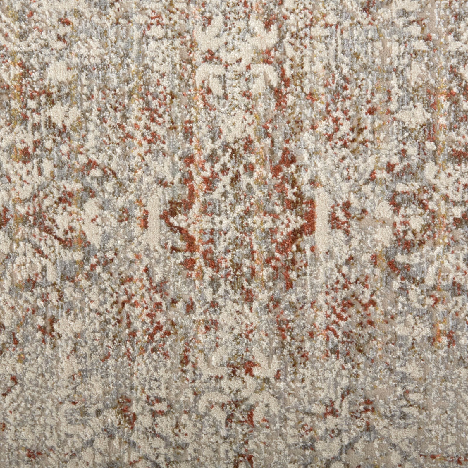 Feizy Kaia 39GKF Transitional Distressed in Tan/Ivory/Orange