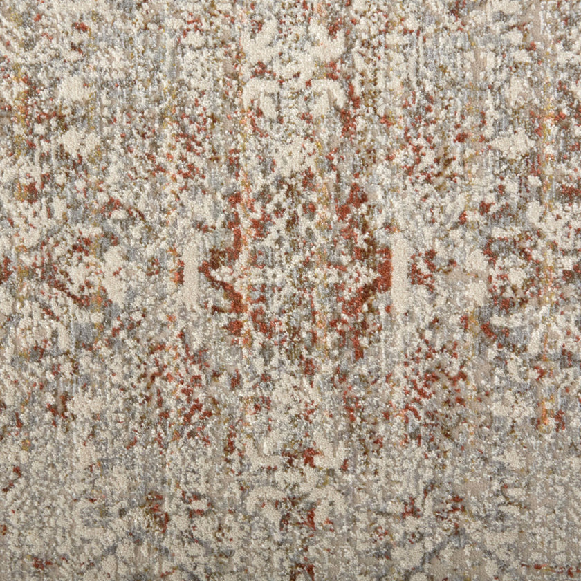 Feizy Kaia 39GKF Transitional Distressed in Tan/Ivory/Orange