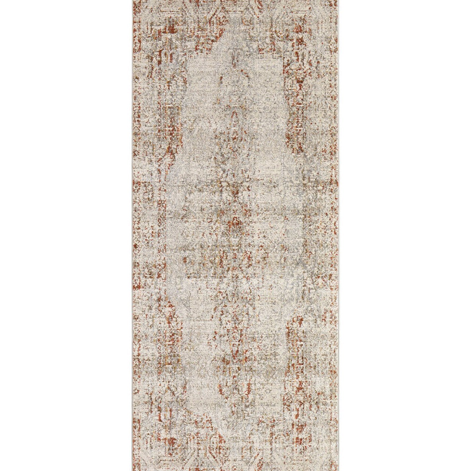 Feizy Kaia 39GKF Transitional Distressed in Tan/Ivory/Orange