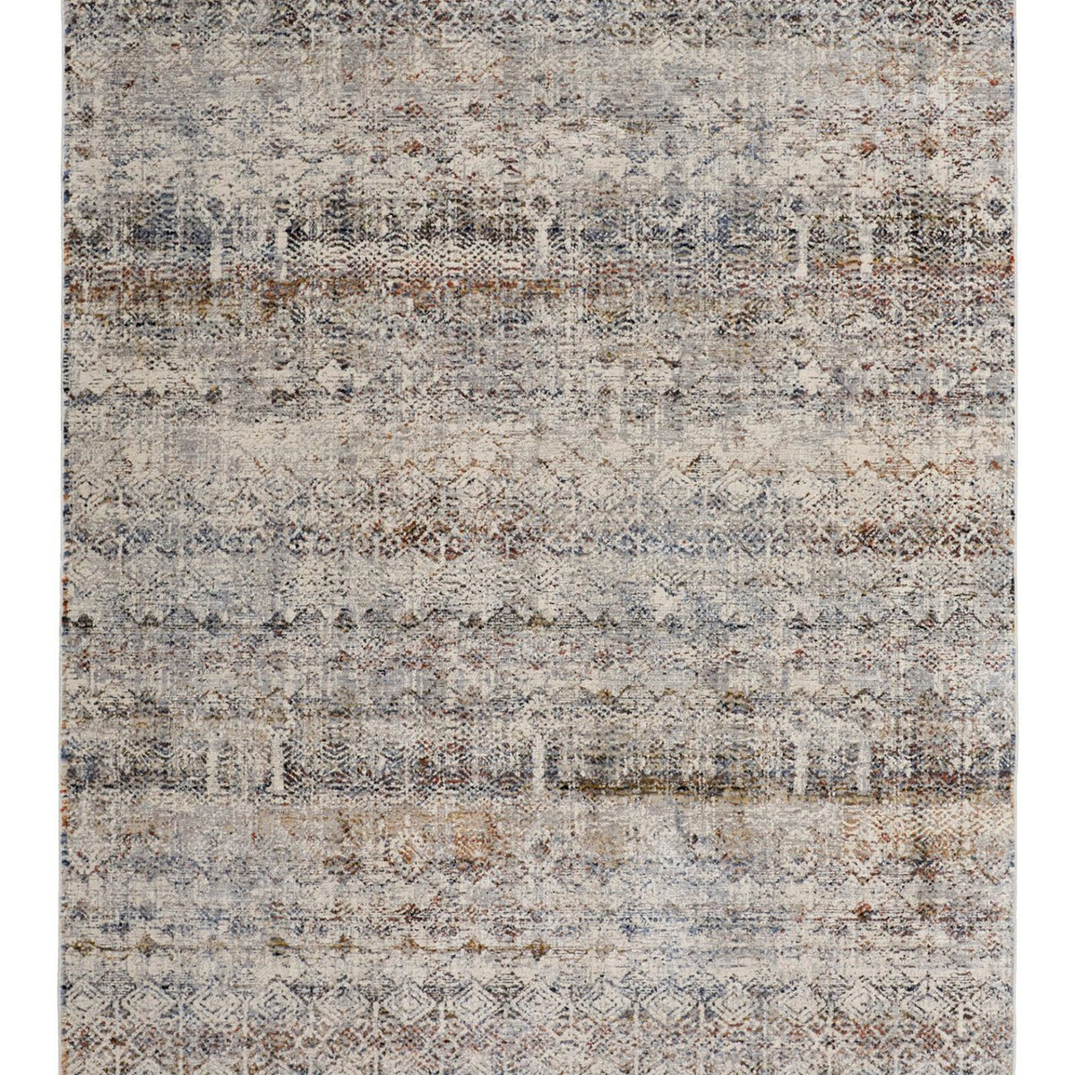 Feizy Kaia 39GLF Transitional Distressed in Tan/Ivory/Blue
