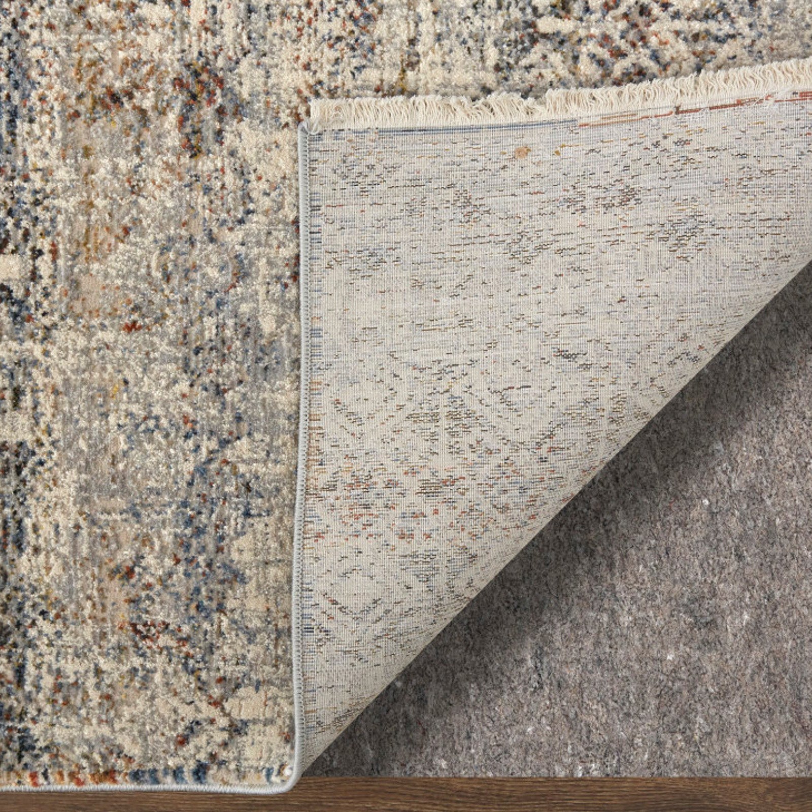 Feizy Kaia 39GLF Transitional Distressed in Tan/Ivory/Blue