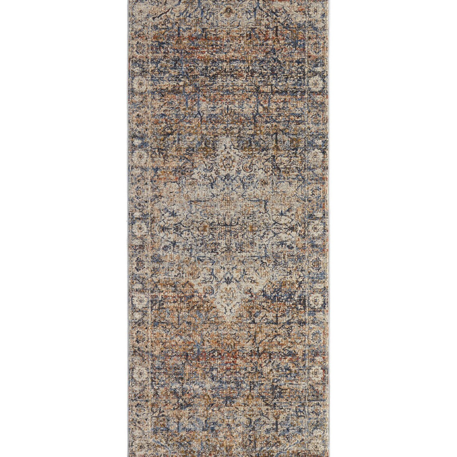 Feizy Kaia 39GMF Transitional Medallion in Tan/Orange/Blue