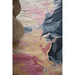 Feizy Kawai 8985F Modern Abstract Rug in Pink/Blue/Ivory