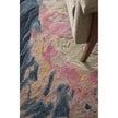 Feizy Kawai 8985F Modern Abstract Rug in Pink/Blue/Ivory