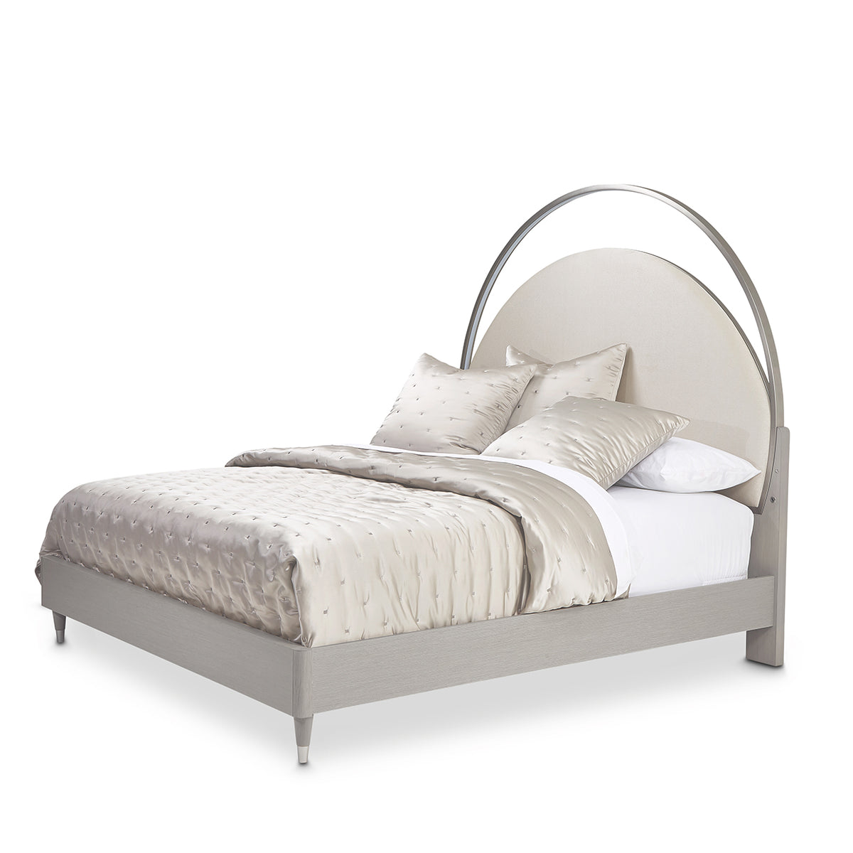 Michael Amini Eclipse Upholstered Bed w/Lights (3 pc)