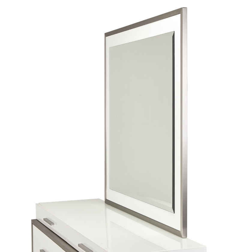 Michael Amini Marquee Dresser with Mirror - Cloud White