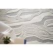 Feizy Kimball 8A34F Transitional Abstract Rug in Ivory/Gray