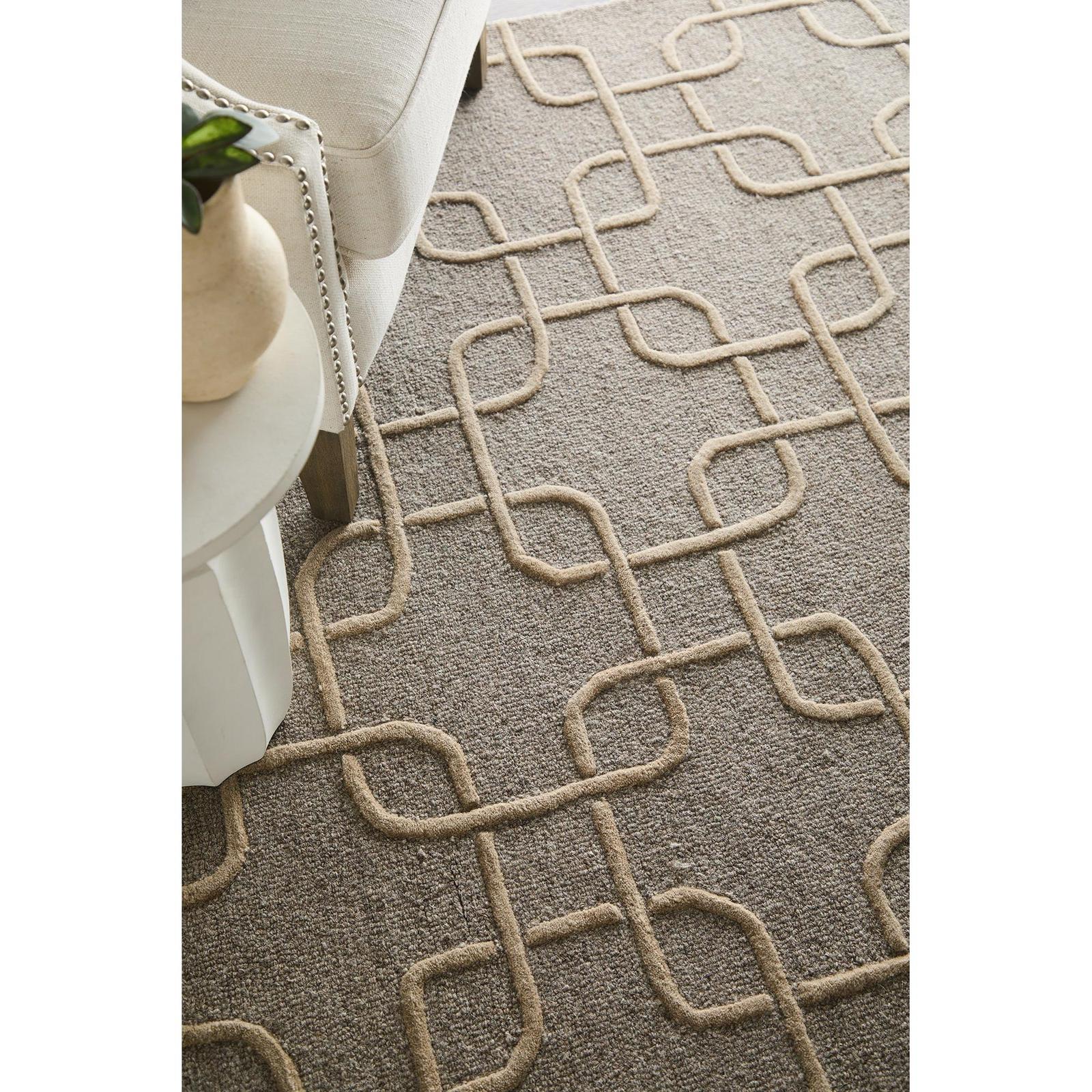 Feizy Kimball 8A35F Transitional Trellis & Lattice Rug in Gray/Taupe/Tan