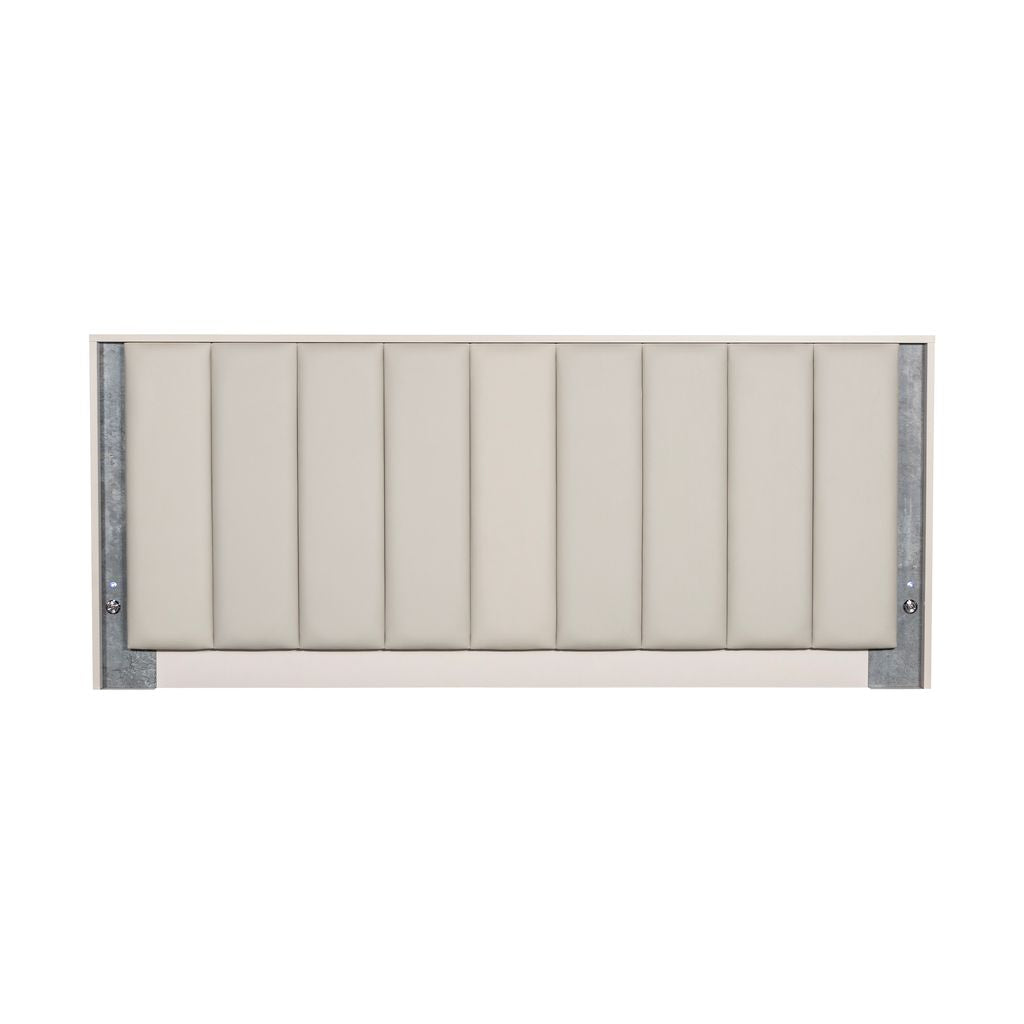Michael Amini Pavira Bed with LED Lights - Stone