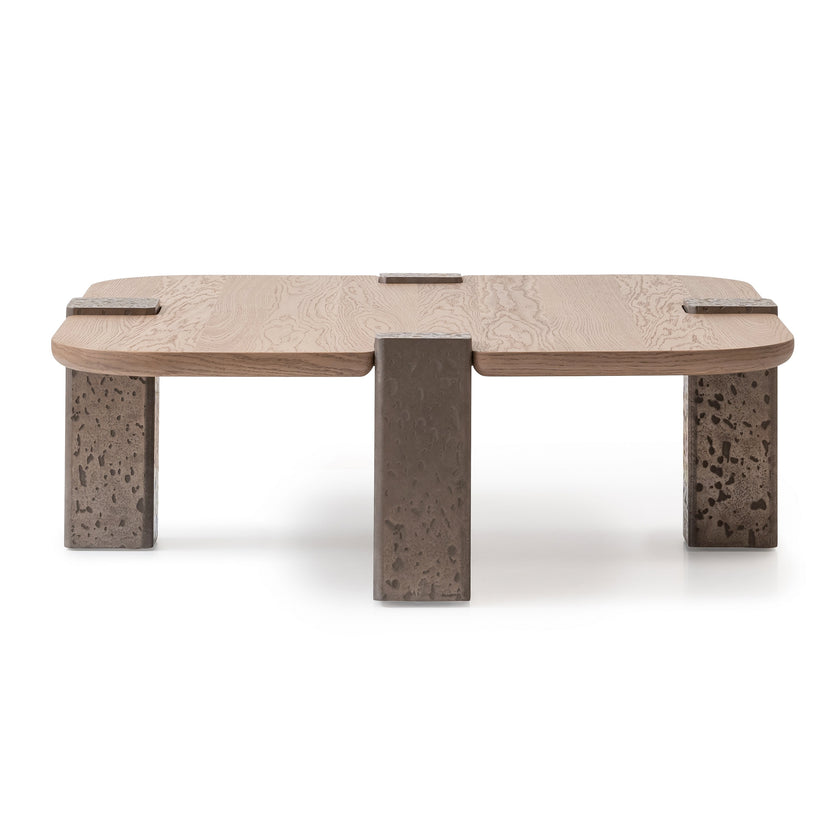 Michael Amini Bristol Point Tall Cocktail Table - Saddle Brown