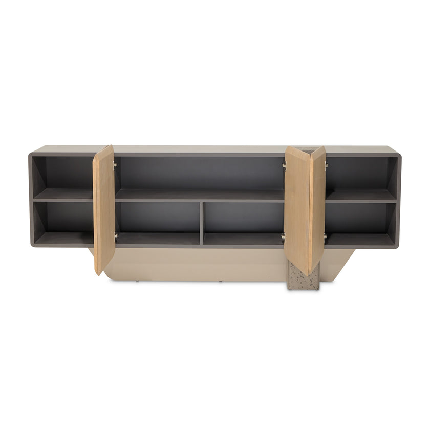 Michael Amini Bristol Point Console Table - Saddle Brown