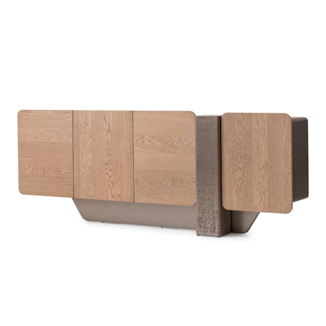 Michael Amini Bristol Point Console Table - Saddle Brown