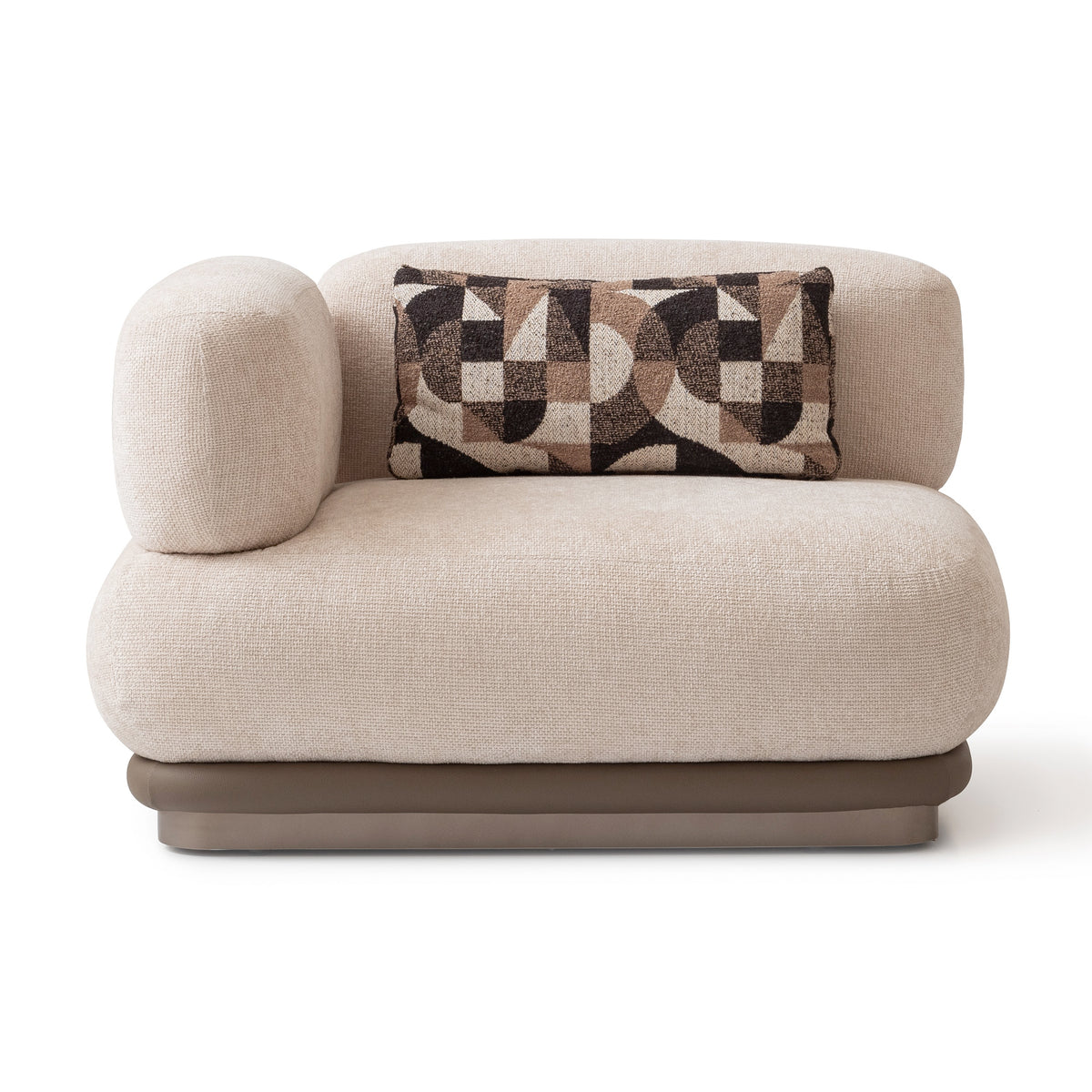 Michael Amini Bristol Point Modular - Fawn/Saddle Brown