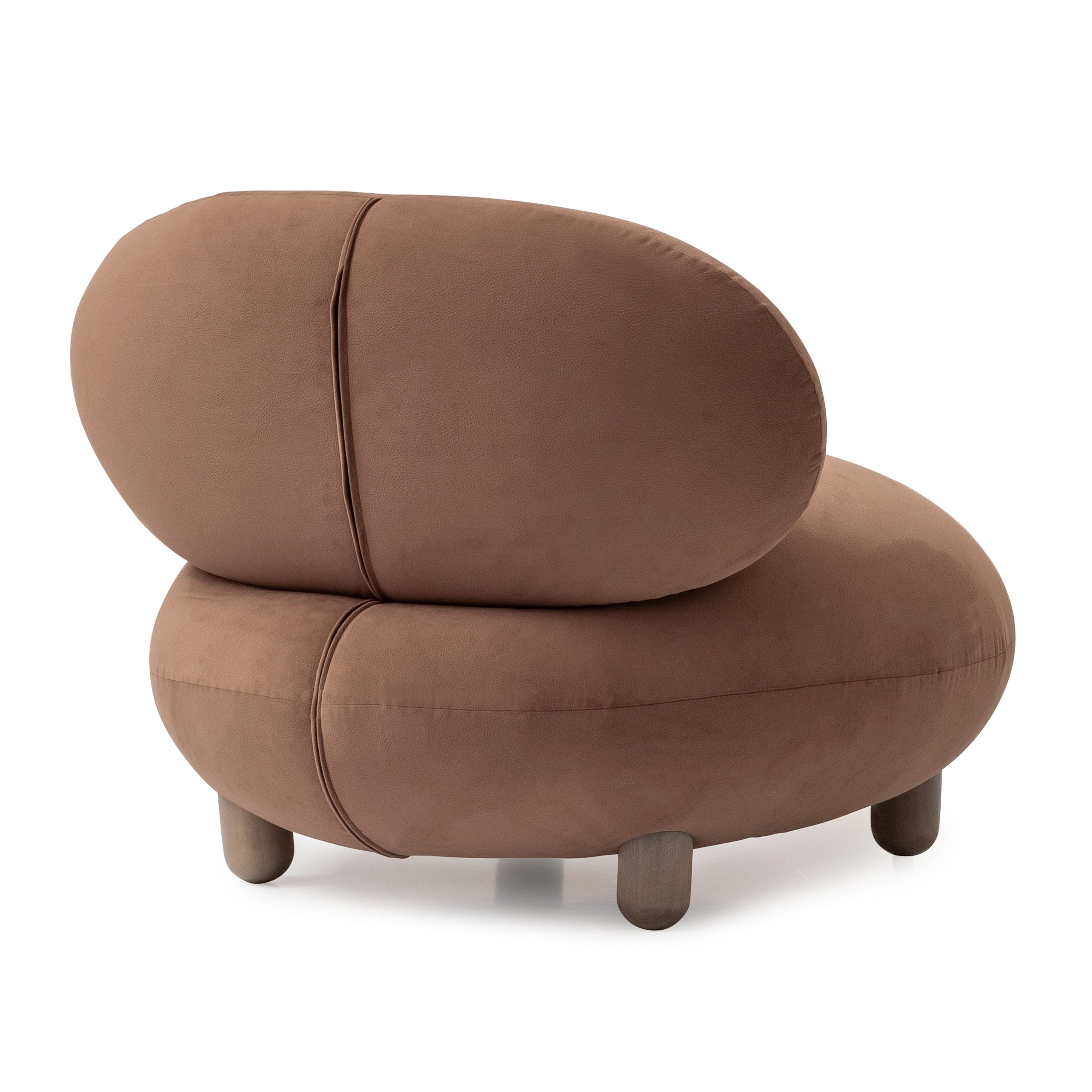 Michael Amini Bristol Point Accent Chair - Fawn/Saddle Brown