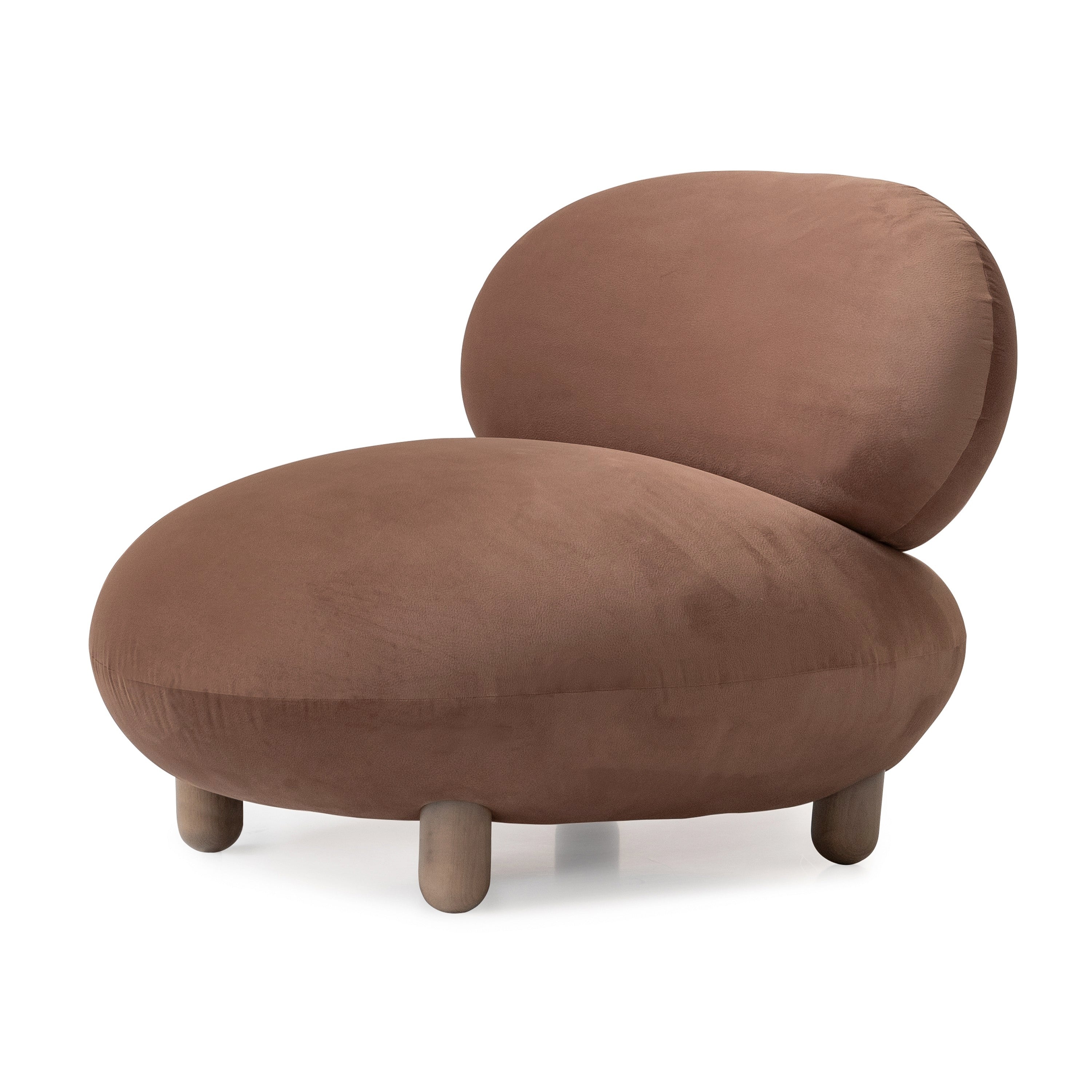 Michael Amini Bristol Point Accent Chair - Fawn/Saddle Brown