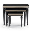 Michael Amini La Francaise Black Ice Nesting Tables - Set of 3