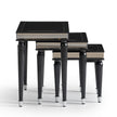 Michael Amini La Francaise Black Ice Nesting Tables - Set of 3