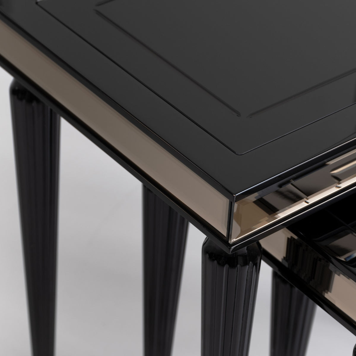 Michael Amini La Francaise Black Ice Nesting Tables - Set of 3