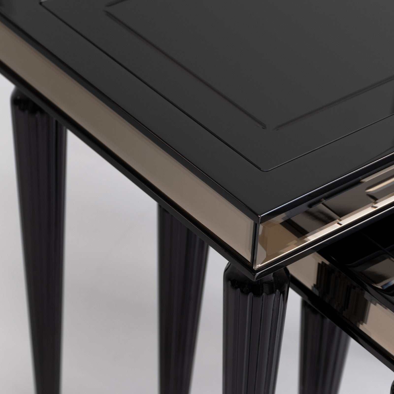 Michael Amini La Francaise Black Ice Nesting Tables - Set of 3