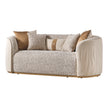 Michael Amini Gineverra Loveseat - Biscotti/Ivory Gold